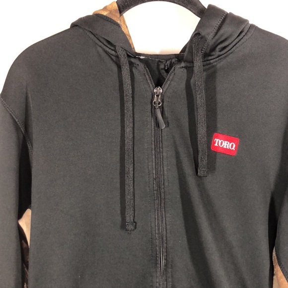 Toro black and camouflage zip up hooded sweatshirt size large - Picture 2 of 11